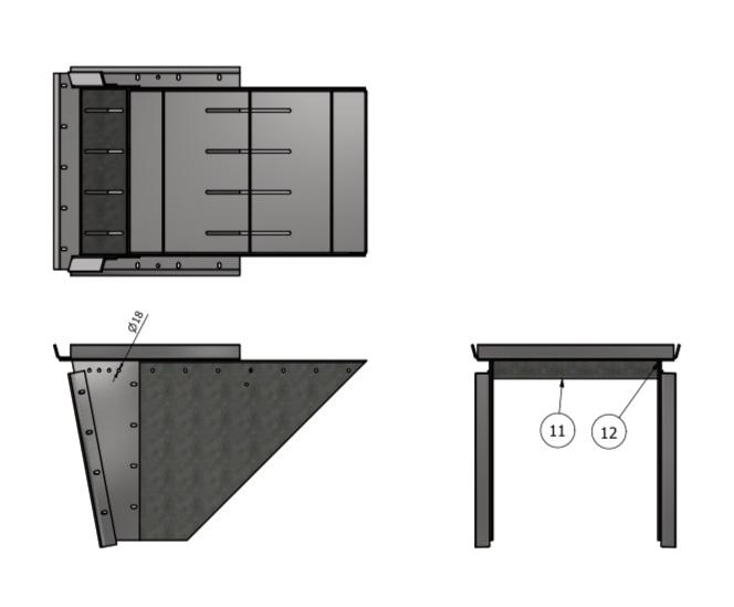 Technical drawings — product silo material shelf modification