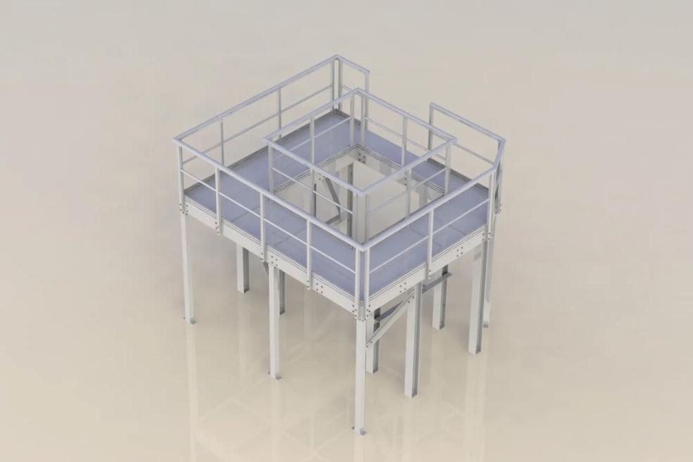 3D model of the service platform